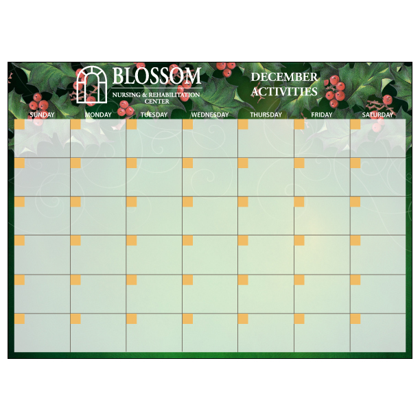 Seasonal Holiday 3 Activities Calendar