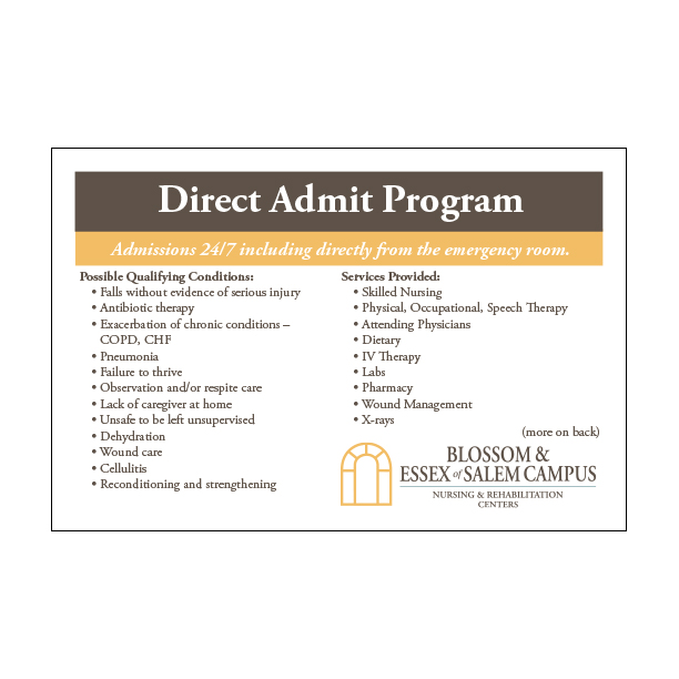 Direct Admit Postcard