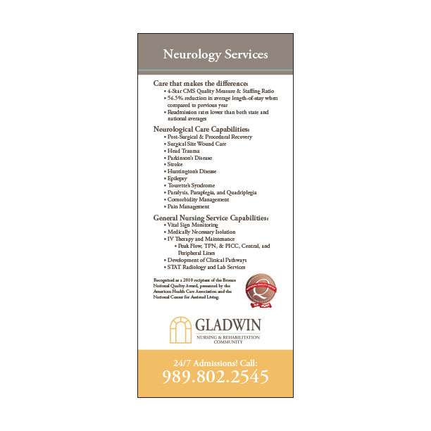 Neurology At a Glance Panel Card