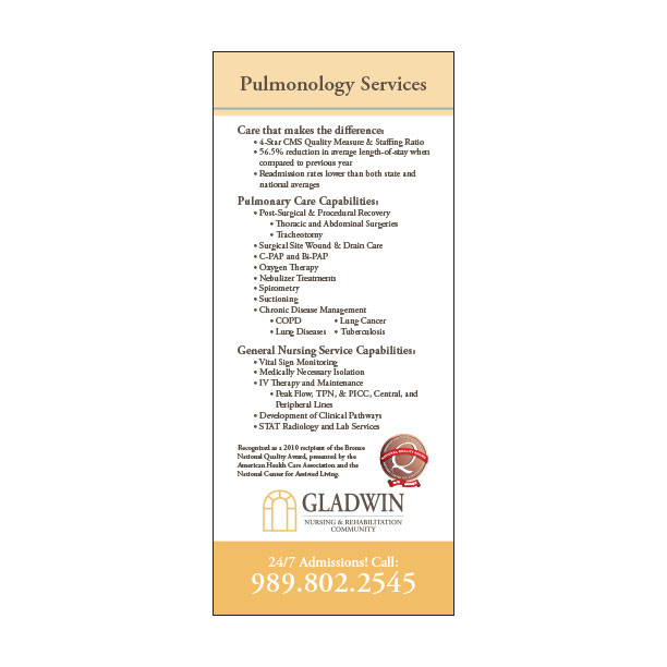 Pulmonology At a Glance Panel Card