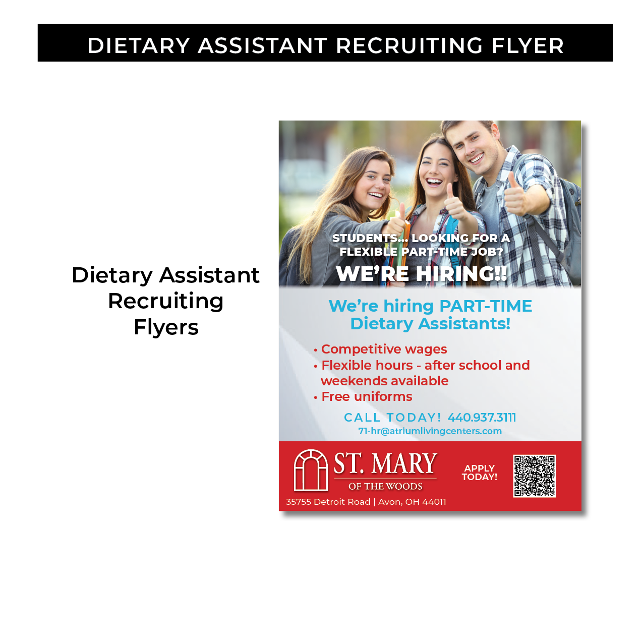 Dietary Assistant Recruiting Flyer