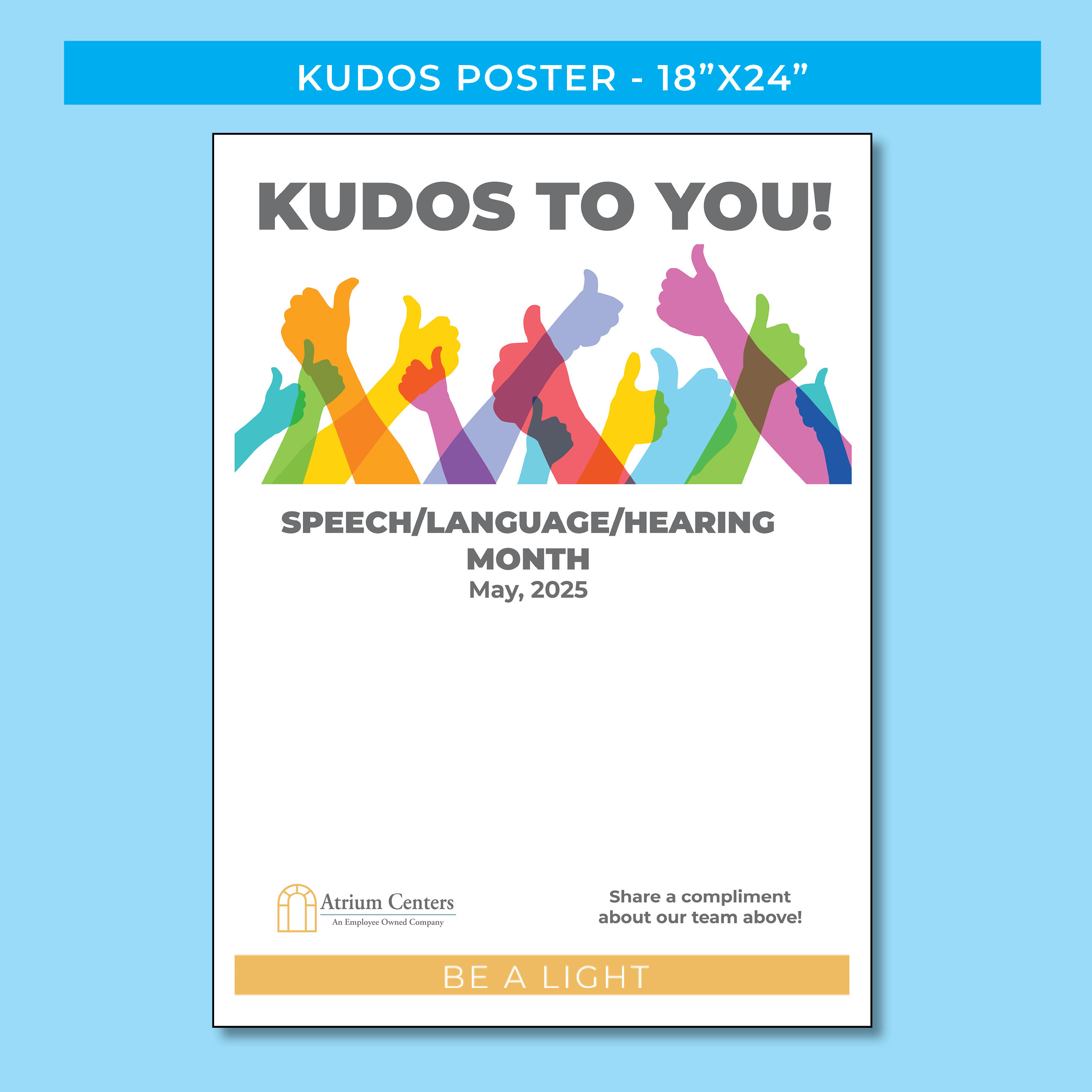 Kudos poster – speech/language/hearing month